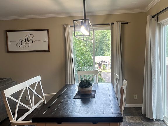 Dining area that leads to upper deck.