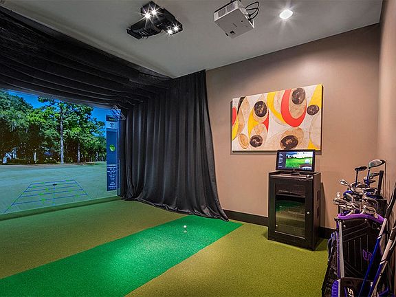 Work on your skills with our virtual golf system with swing analyzer and variety of world-class courses