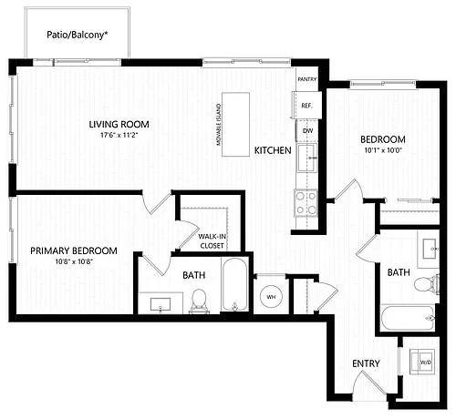 Floor plan B5-2X2
