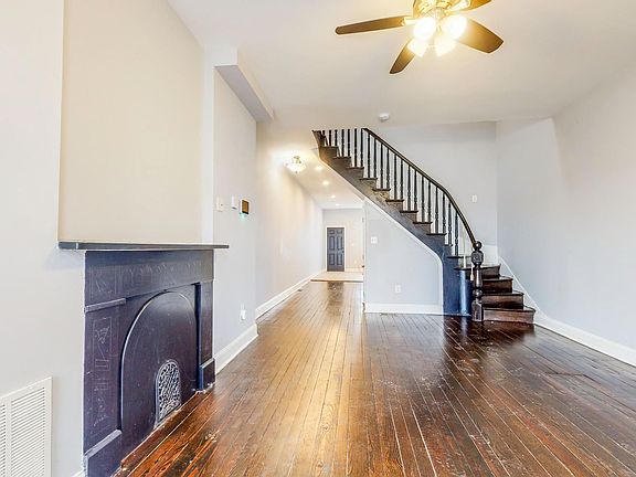 Living room and stairway