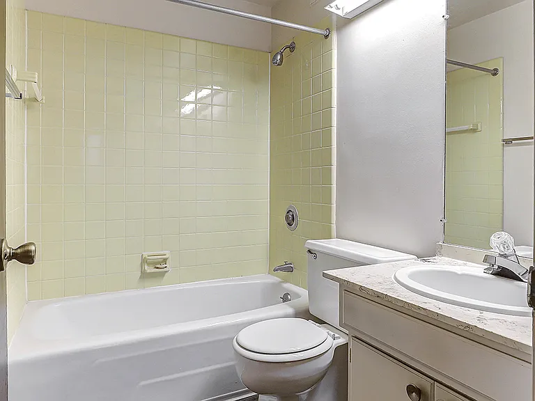 Tiled Shower Wall with Soaking Tub