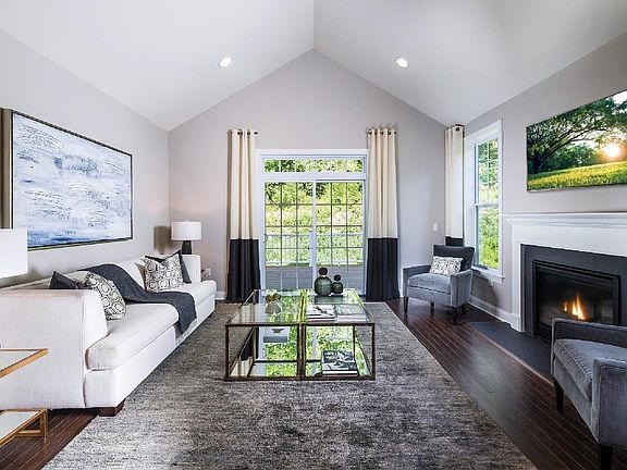 Living room with fireplace