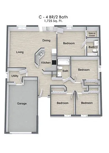 Floor plan Four Bedroom