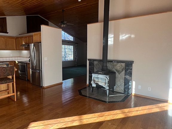 Dining Area with vaulted ceilings
