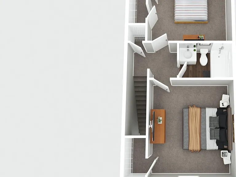 2 Bed, 1.5 Bath- Second Floor