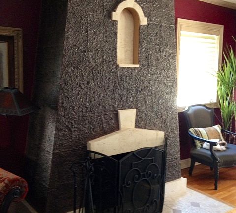 working wood fireplace