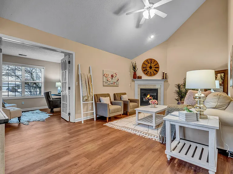 Stunning Fireplaces and Vaulted Ceilings in the Townhomes