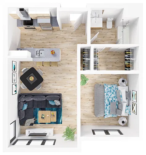 Floor plan One-Bedroom