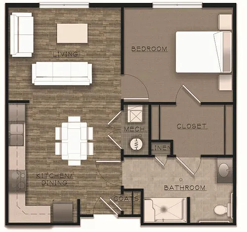 Floor plan 1 Bedroom