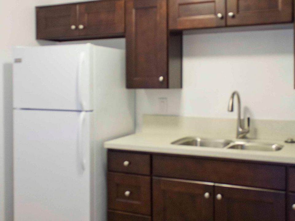 remodeled kitchen, with new quartz countertops, cabinets, st