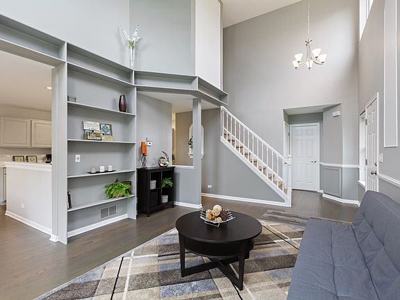 Living Room with Custom Built-Ins