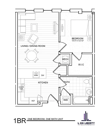 Floor plan One Bedroom