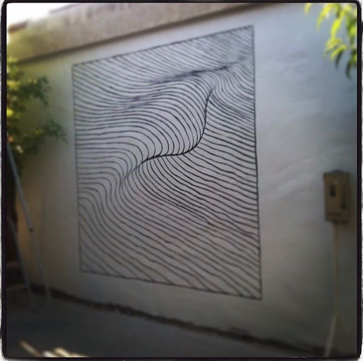 Mural on garage wall