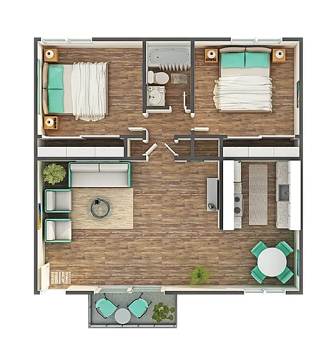Floor plan Beta 2x1