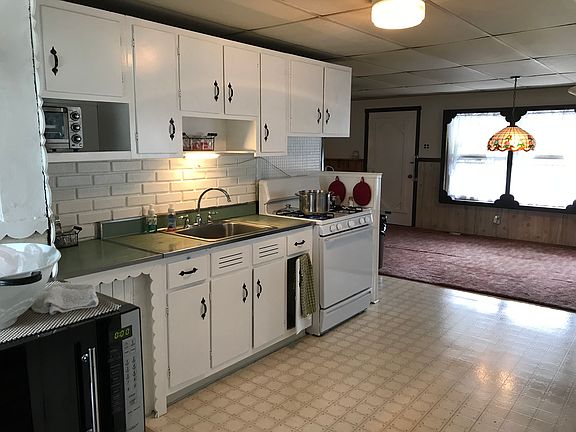 Kitchen into dining room
