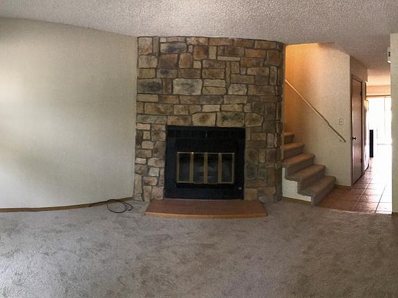 living room with fireplace