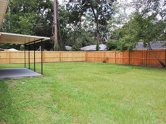 Fully fenced back yard