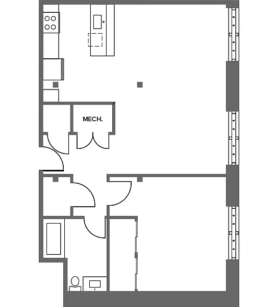 Floor plan One Bedroom