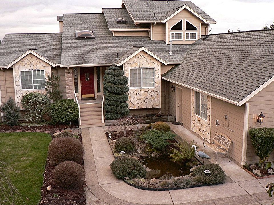front entry and water feature