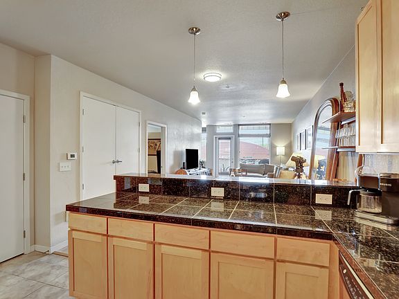 Kitchen into living room