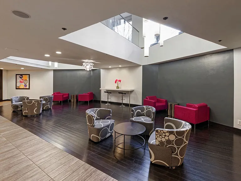 Building lobby with seating area