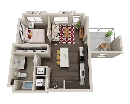 Floor plan Studio E1E
