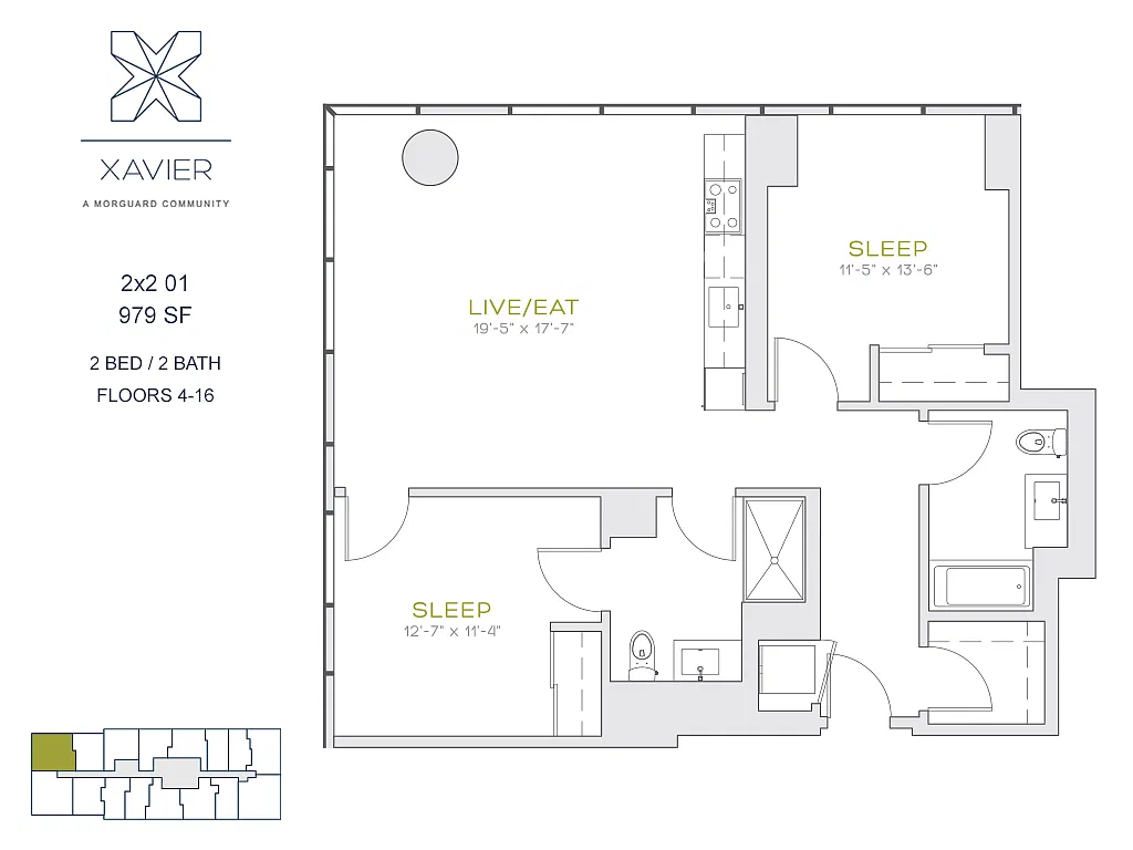Floor plan 2X2 01
