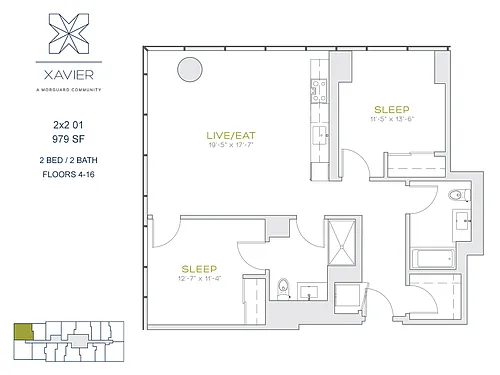 Floor plan 2X2 01