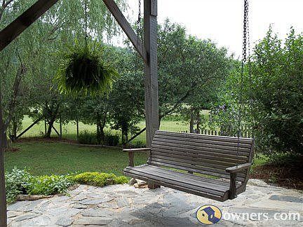 Stone patio/1st level/facing creek