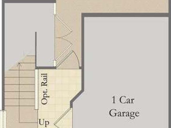 Floorplan. "Optional Finished rec" is where 4th bedroom is located along with a finished full bathroom. Exit door located in back.