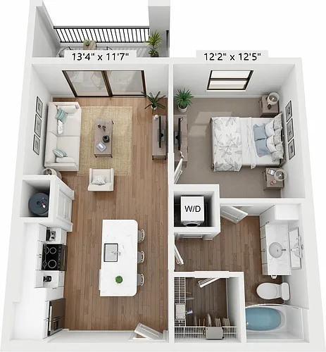 Floor plan One-Bedroom Apartment