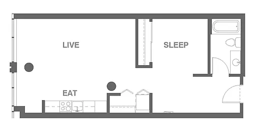 Floor plan 1x1 J Open