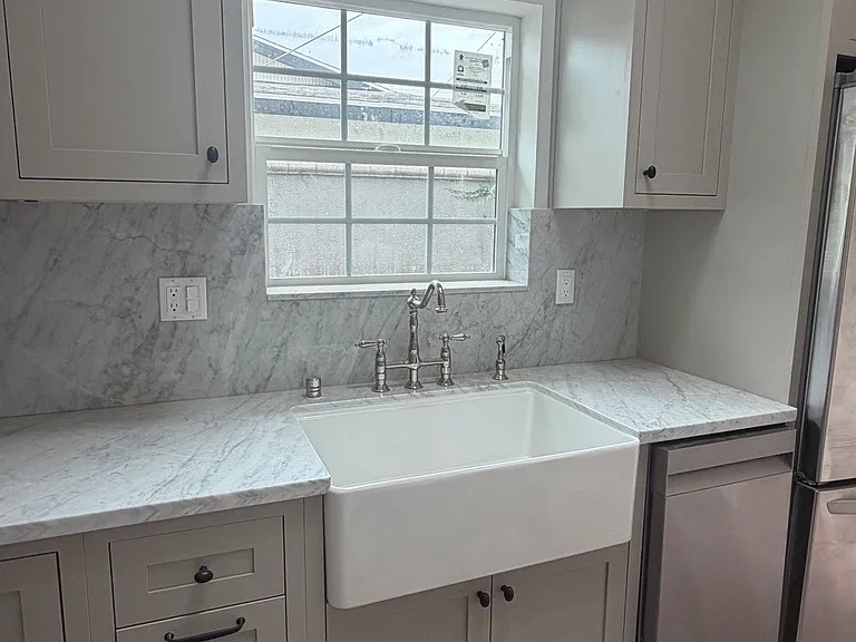 kitchen sink with window