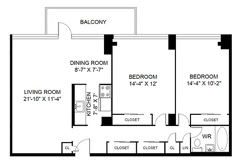 Floor plan 23 Lascelles Blvd 2 Bedroom