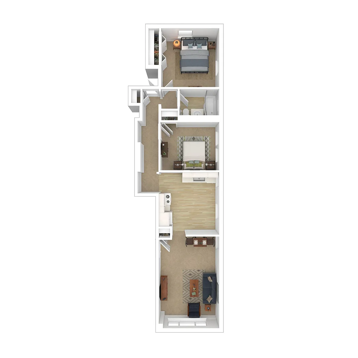 Floor plan 2 Bedroom 1 Bathroom