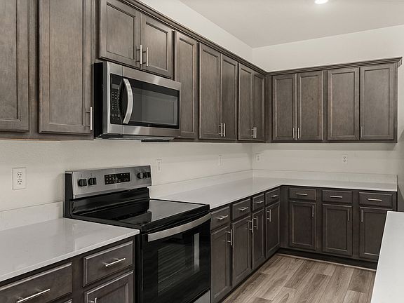 Spacious countertops make every day meal preperation easy.