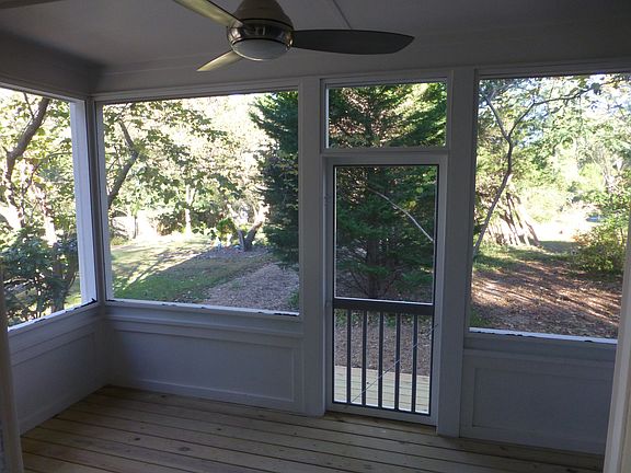 Screened porch and view to backyard before shed was built