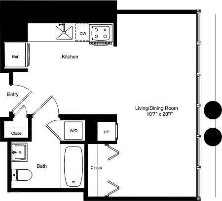 Floor plan Studio B 6
