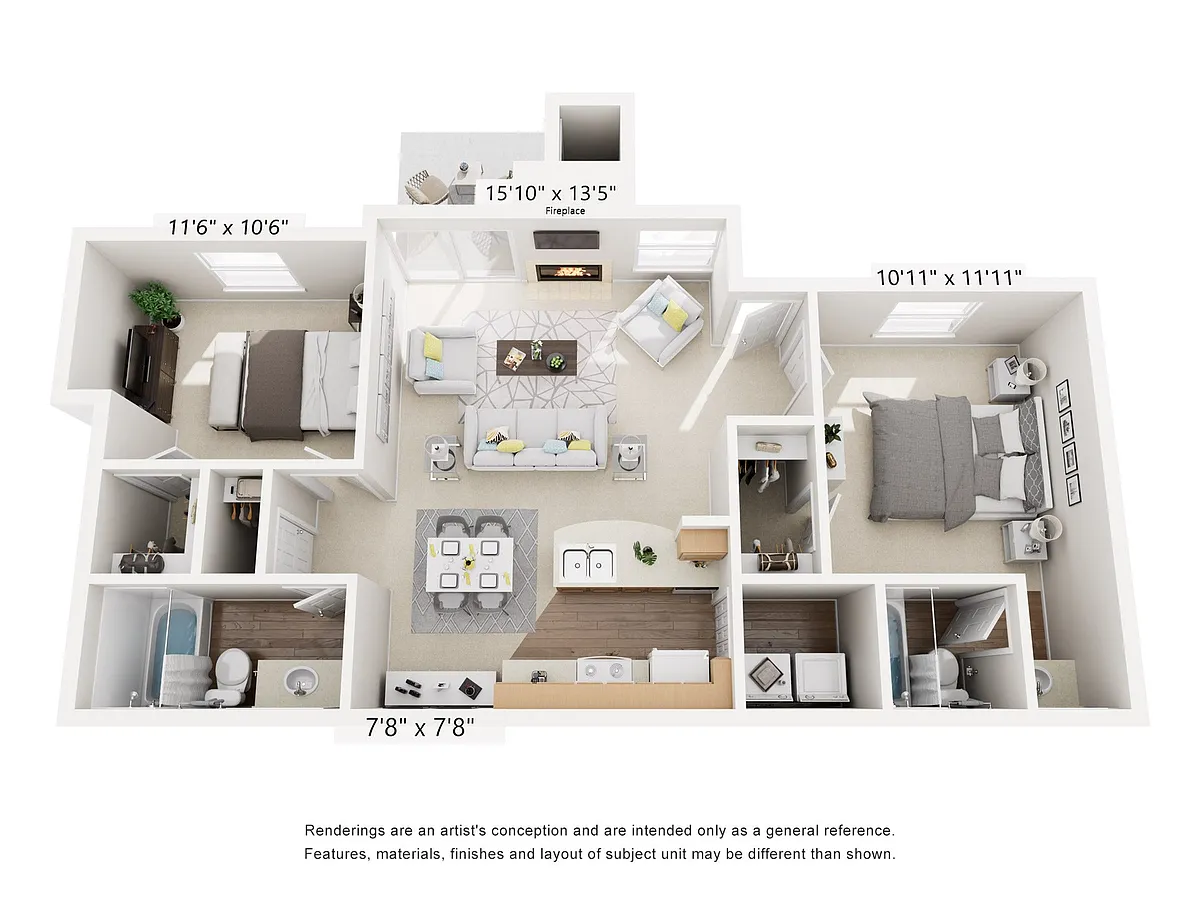 Floor plan Two Bedroom