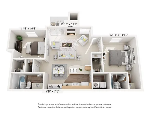 Floor plan Two Bedroom