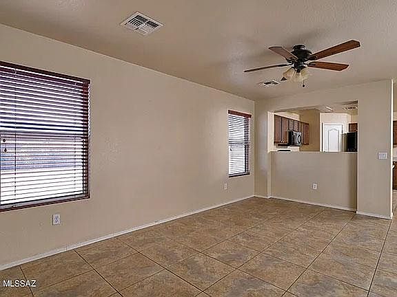 Family room and kitchen