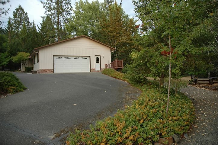 At lower driveway looking north