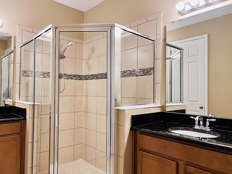 Primary Bath Shower and Vanity