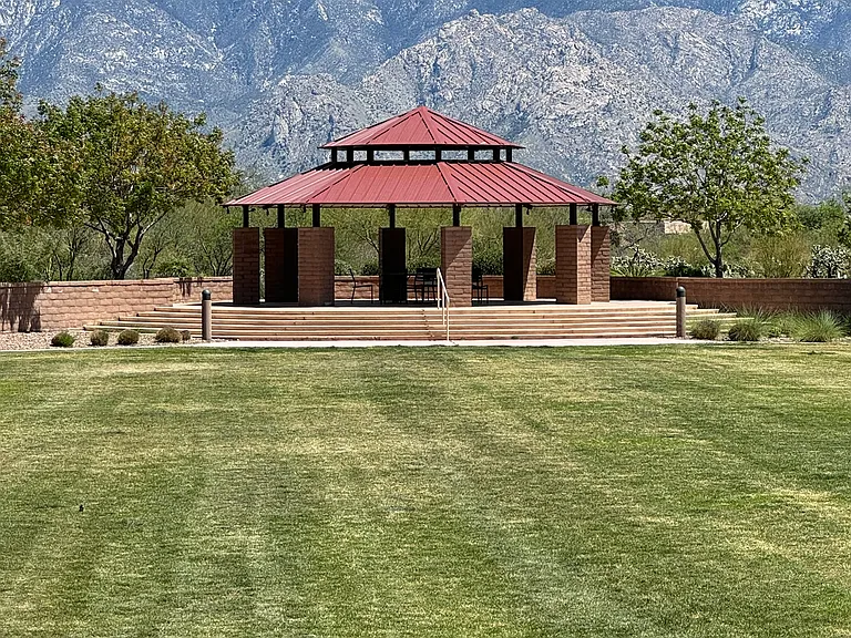 One of the pavillions in the park, for use as needed