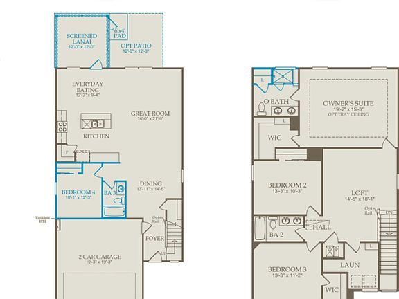 Floor Plan Level 1 and Floor Plan Level 2