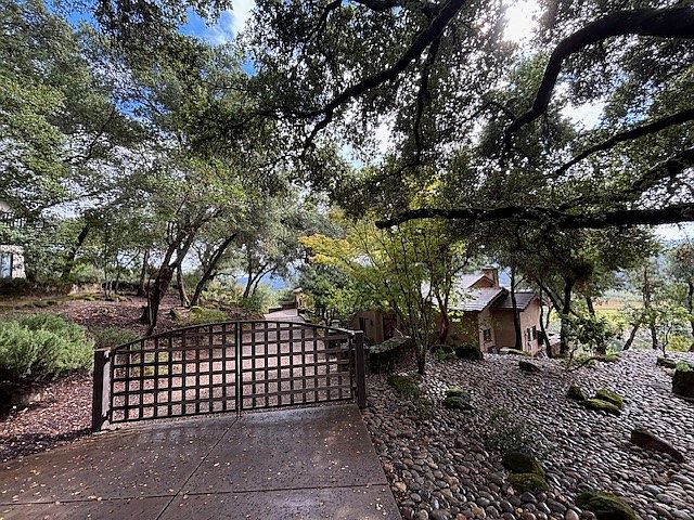 Front gate and driveway.