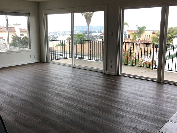 Living area surrounded by glass