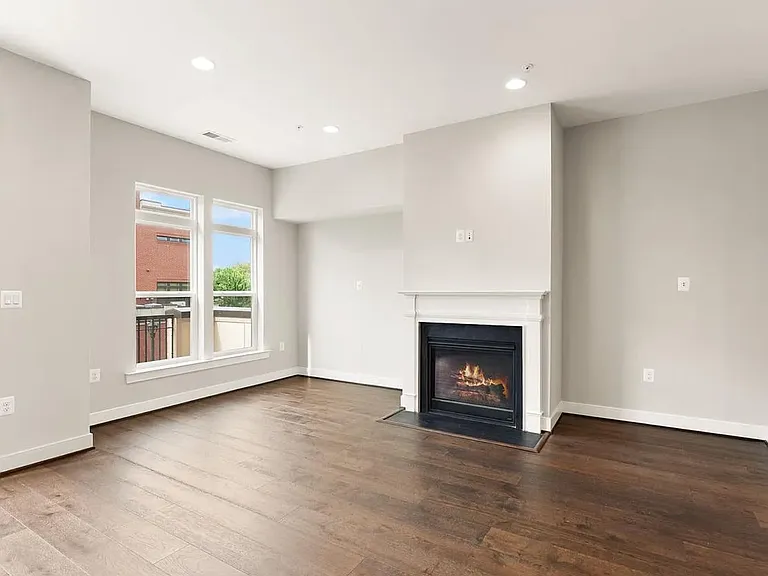 Living room next to kitchen