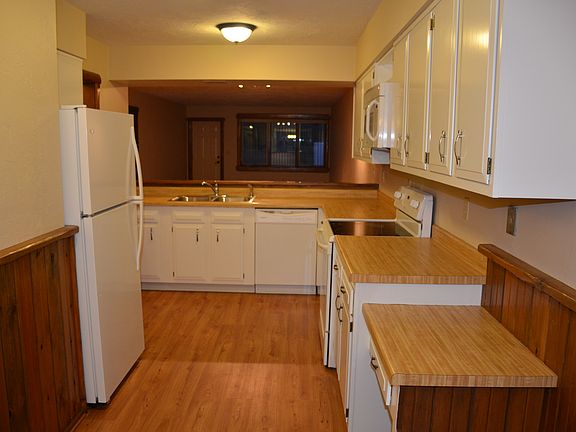 kitchen looking into living room