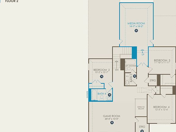 Caldwell Floor Plan, Quick Move-in Home, Floor 2